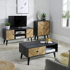 Sideboard 2 Doors Black Frame Storage Cupboard Cabinet Living Room Furniture