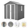 Garden Shed With Window Doors Outdoor Steel Apex Roof Tool Foundation
