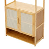 Bamboo Clothes Rack Garment Rail Stand Storage Shoe Cabinet Shelf Walk-in Closet