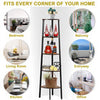 5 TIER LADDER SHELF WOOD FLOWER RACK CORNER STORAGE UNIT PLANT STAND DISPLAY UK