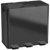 3 x 20L Triple Kitchen Bin Pedal Bin for Recycling and Waste, Black
