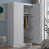 Modern Large Wooden 2 Door Wardrobe with Hanging Rails Bedroom Storage Furniture