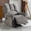 Electric Riser Recliner Armchair 8 Point Heated Massage Sofa w/ Cup Holder Grey