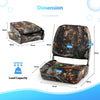 2 Pack Folding Boat Seat Low Back Fishing Captain Boat Seats w/Sponge Padding