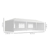 Garden Gazebo Marquee Party Tent Wedding Canopy Outdoor Green 9m x 3m White