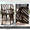 Vintage Dining Set Cast Aluminium Furniture Outdoor Garden Patio 4 Chairs Table