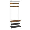 Coat Rack with Shoe Storage, Hall Tree, Coat Stand with Bench, HSR411B01