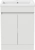 600mm Freestanding Vanity Unit Basin Sink Bathroom Storage Cabinet Gloss White