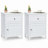 Set of 2 Nightstand Modern Sofa Side Table End Table Accent Side Table White