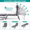 Lounge Sleeper Bed w/6-Position Adjustable Backrest