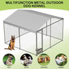 10x10x7FT Outdoor Dog Kennel Metal Dog Run Playpen with Waterproof Anti-UV Roof