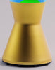 Mathmos Astro Classic GOLD Lava Lamp With yellow Wax In pink liquid.