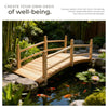 Garden Pond Water Bridge Wooden Stream Outdoor Feature Low Rail 140cm new
