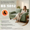 2 Seater Sofa, Chenille Sofa with Spring Cushions, Wide Armrests