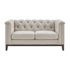 Dusk Chesterfield Stone Matte Velvet 2 Seater Sofa RRP £699