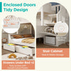 Triple Bunk Bed 4ft6 Double & 3ft Single Pine Wooden Bed Frame for Kids, Adults
