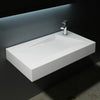 Bathroom Wash Basin Vanity Stone Resin Wall Hung Countertop Rectangle 800mm