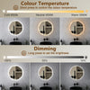 LED Bathroom Mirror with 3 Mode Lights Demister Illuminate Touch Sensor Anti-fog