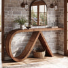 145cm Solid Wood Console Table Long Farmhouse Narrow Entryway Table for Hallway