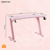 Gaming Desk witn LED RGB Computer Table with Cup Holder & Headphone Hook Black