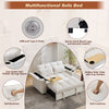 2 Seater Pull Out Sofa Bed Loveseat Recliner with Hidden Table, Cup Holders, USB