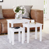Wooden Nest of Tables 3 Piece Table Set Coffee Side Living Room Furniture