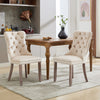 6 Pcs Velvet Dining Chairs High Back Wooden Legs for Home Dining Room Kitchen
