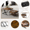 Set of 2 Nesting Coffee Tables Round Stacking Sofa Side Tables for Living Room