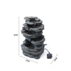 Stone Fountain Water Feature LED Lights Polyresin Statues Outdoor Indoor Decor