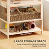 Wooden Hamster Cage, 3 Tier Small Animal Cage with Storage Shelf