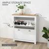 Narrow Shoe Cabinet Hallway Modern Cupboard Storage Flip Drawer Doors Shelf Unit