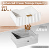 Modern 3 Drawers Bedside Table with Power Supply Nightstand Bedroom Furniture