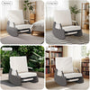 Upholstered Plush Rocking Recliner Accent Reading Chair w/ Footrest Side Pocket