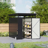 Garden Shed Pent Roof 5X8FT Metal Outdoor Storage Cabinet House with Single Door