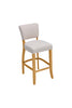 2x Bar Stools Upholstered High Chairs Kitchen Island Stools Breakfast Wood Legs