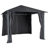 Azuma 3x3m Grey Gazebo Waterproof Garden Party Tent w/ Sides SALE