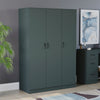 Modern Riano 3 Door Wardrobe Hanging Rail Clothes Storage Bedroom Furniture