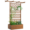 Wooden Trellis Planter Raised Garden Bed for Climbing Plants Refurbished