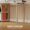 Computer Desk with Storage Shelves Writing Desk 150cm White/Oak
