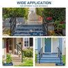 Heavy Duty Outdoor Handrail Black Wrought Iron 1-4 Steps Kit