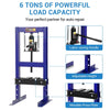 Hydraulic Shop Press 6 Ton H-Frame Hydraulic Garage/Shop Floor Press Adjustable