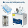 3L Ultrasonic Cleaner 40kHz w/ Heater Timer Basket Jewellery GlassesDental Tools