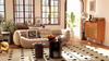 40CM/60CM Coffee Table Round Wood Side Table Sets With Hidden Storage Walnut