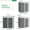 Metal Garden Shed with Lockable Door,Waterproof Outdoor Storage Box for Backyard