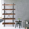 Industric 5 Tiers Book Shelf Bookcase Storage Cabinet Display Dining Living Room