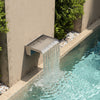 300mm Stainless Steel Waterfall Water Blade Cascade Koi Fish Pond Back Inlet
