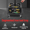Heavy Duty Rolling Garage Stool with Tool Tray,Adjustable Height Mechanic Chair