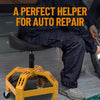 Heavy Duty Rolling Garage Stool with Tool Tray,Adjustable Height Mechanic Chair