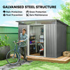 9 x 6.5ft Garden Shed Storage Tool organiser with Sliding Door Vent, Light Grey