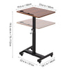 Over Bed Table Tray Adjustable Height Mobility Aid Chair Computer Laptop PC Desk